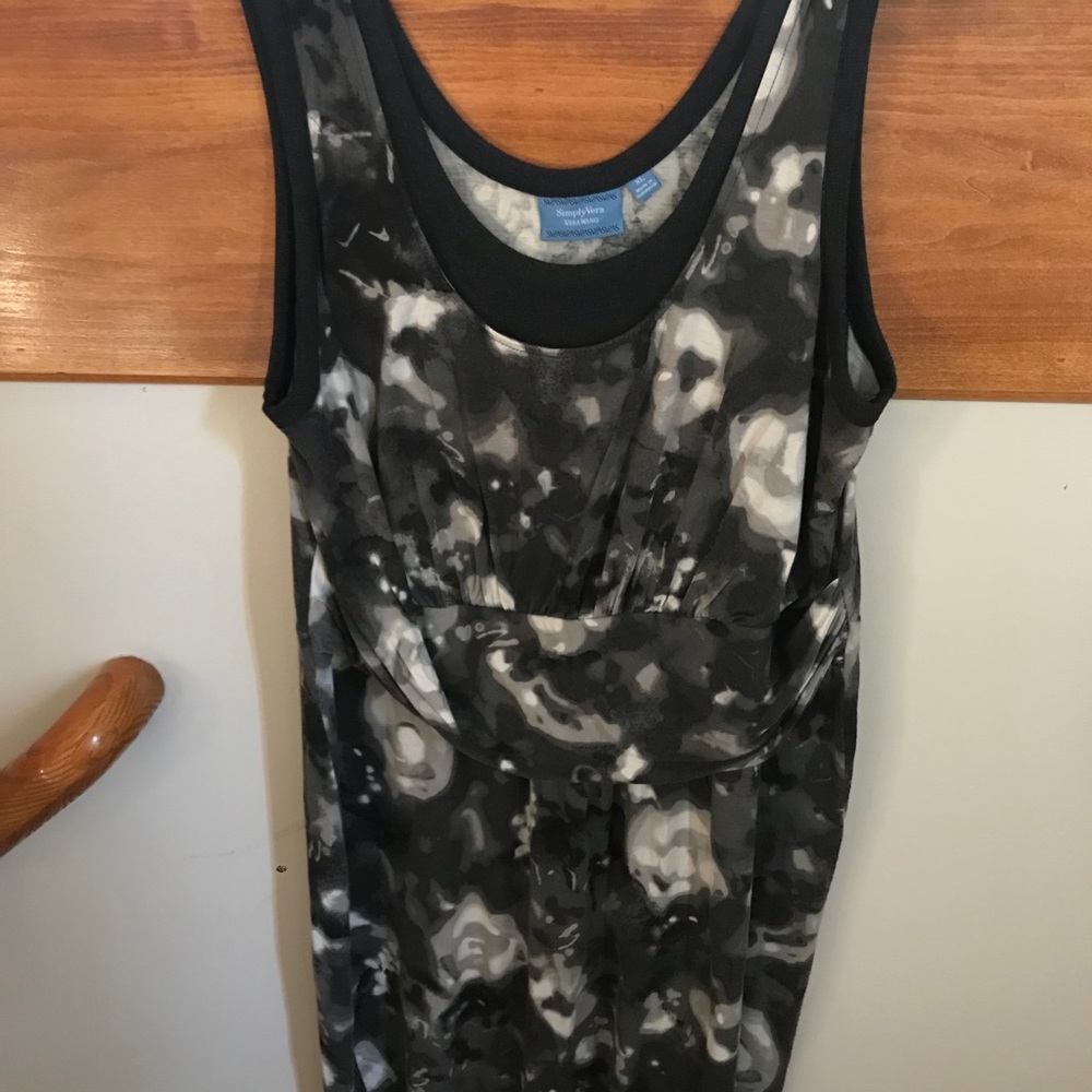 Grey and white dress